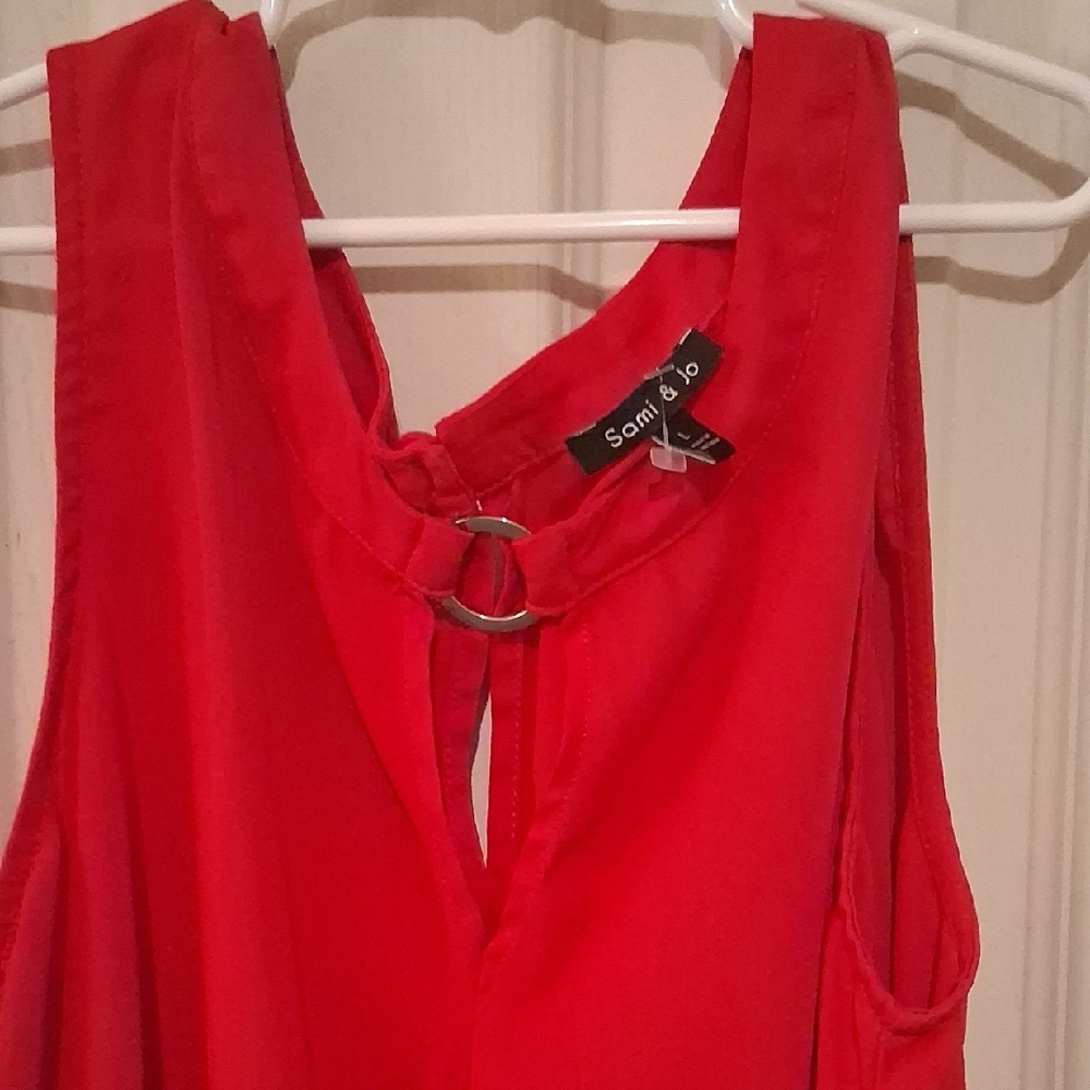 Sam & Jo Red Sleeveless Top